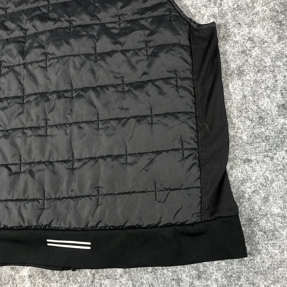 Nike Therma-Fit Running Vest Wome's Small Black Quilted‎ Zip Pockets Insulated